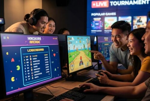 Pemain arcade online Hokiku88 menikmati game paling populer dengan leaderboard interaktif dan UI modern