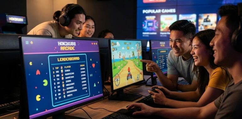 Pemain arcade online Hokiku88 menikmati game paling populer dengan leaderboard interaktif dan UI modern
